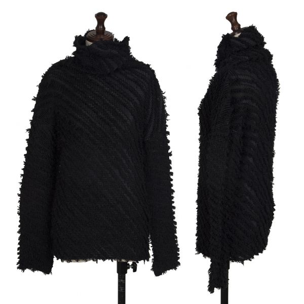 イッセイミヤケ ミーISSEY MIYAKE me フリンジ装飾ストレッチプリーツ 