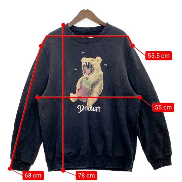 doublet ダブレット スウェット トレーナー VIOLENT STUFF BEAR PRINT 