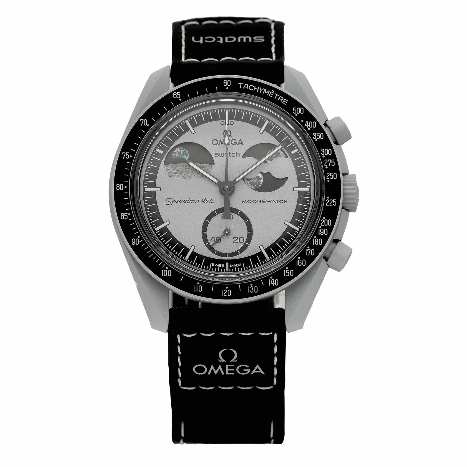 オメガ 時計 スピードマスター ムーン SO33M700 グレー文字盤 クォーツ OMEGA スウォッチ コレクション ミッション to アースフェイズ