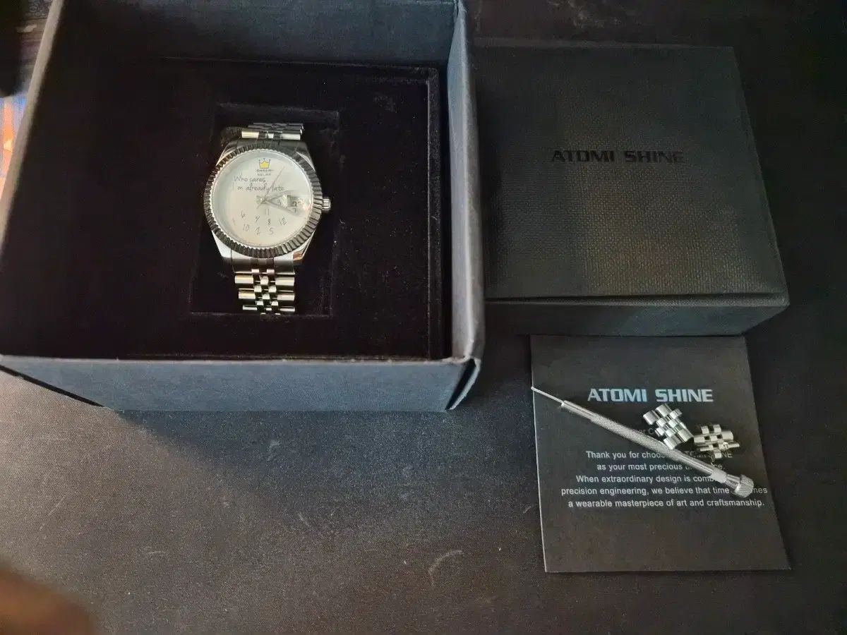  アトミシャイン オートマチック時計 探してます クルーネック 自動巻き時計 腕時計(アナログ)