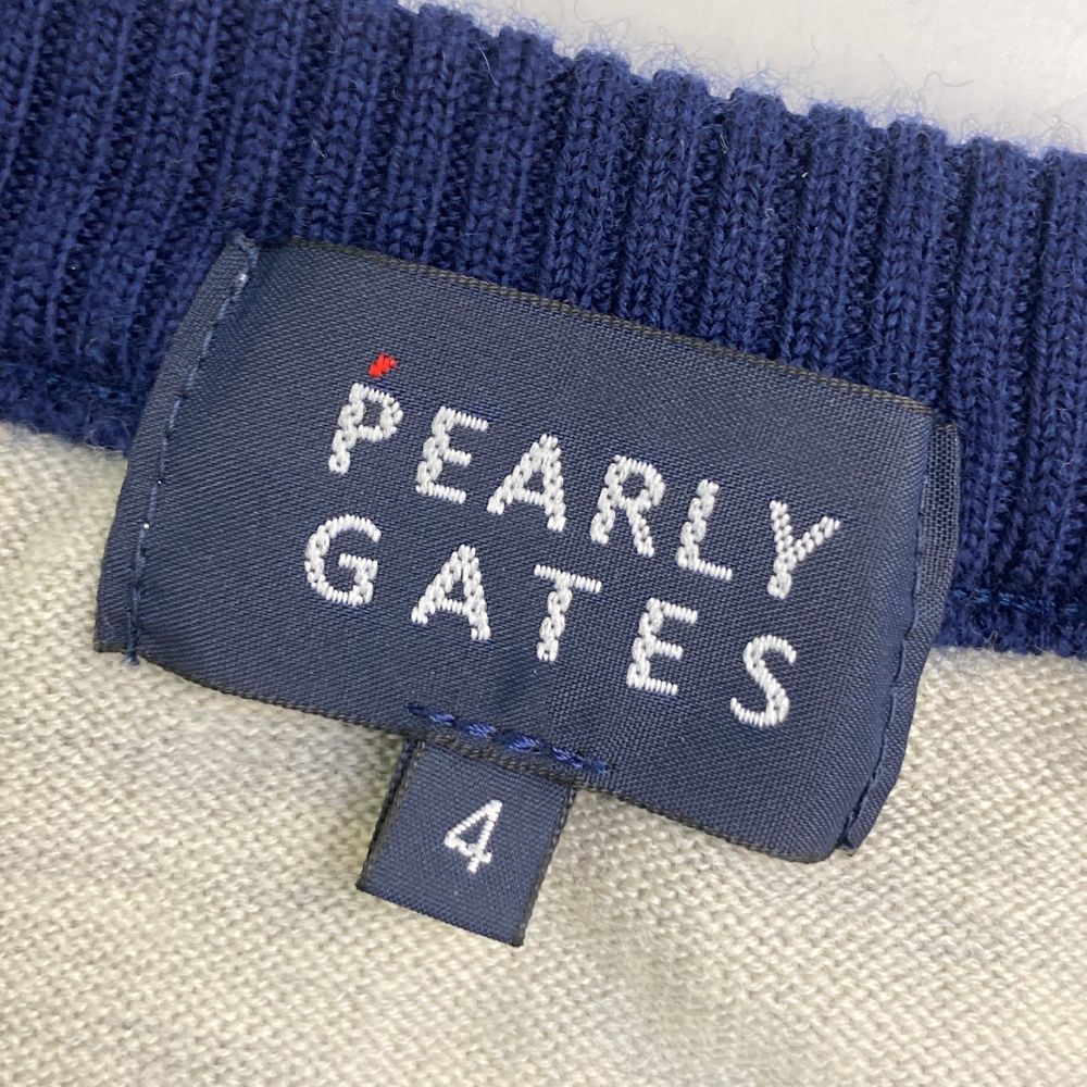 サイズ：4 PEARLY GATES パーリーゲイツ ウール混 ニットセーター 迷彩