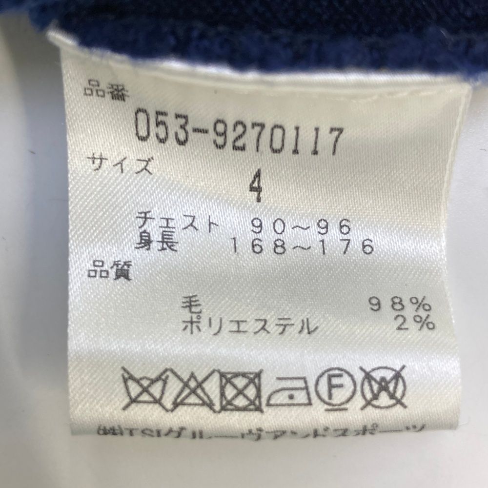 サイズ：4 PEARLY GATES パーリーゲイツ ウール混 ニットセーター 迷彩