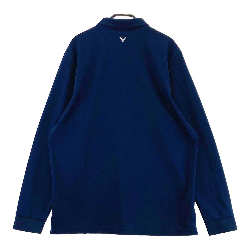 サイズ：3L CALLAWAY キャロウェイ  長袖ポロシャツ ボタンダウン  ネイビー系 [240101623532] ゴルフウェア メンズ ストスト