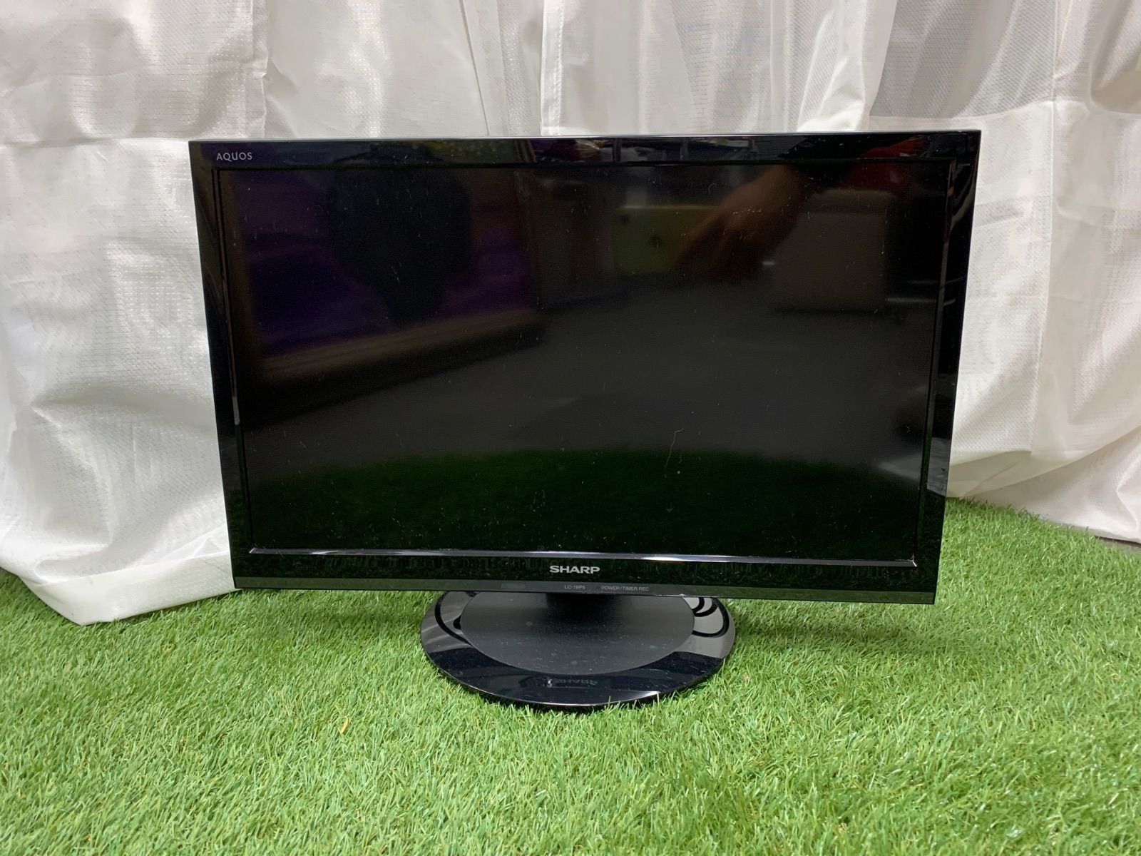 B-14.SHARP AQUOS 液晶カラーテレビ 19型 2017年製 LC–9P5 黒 ブラック