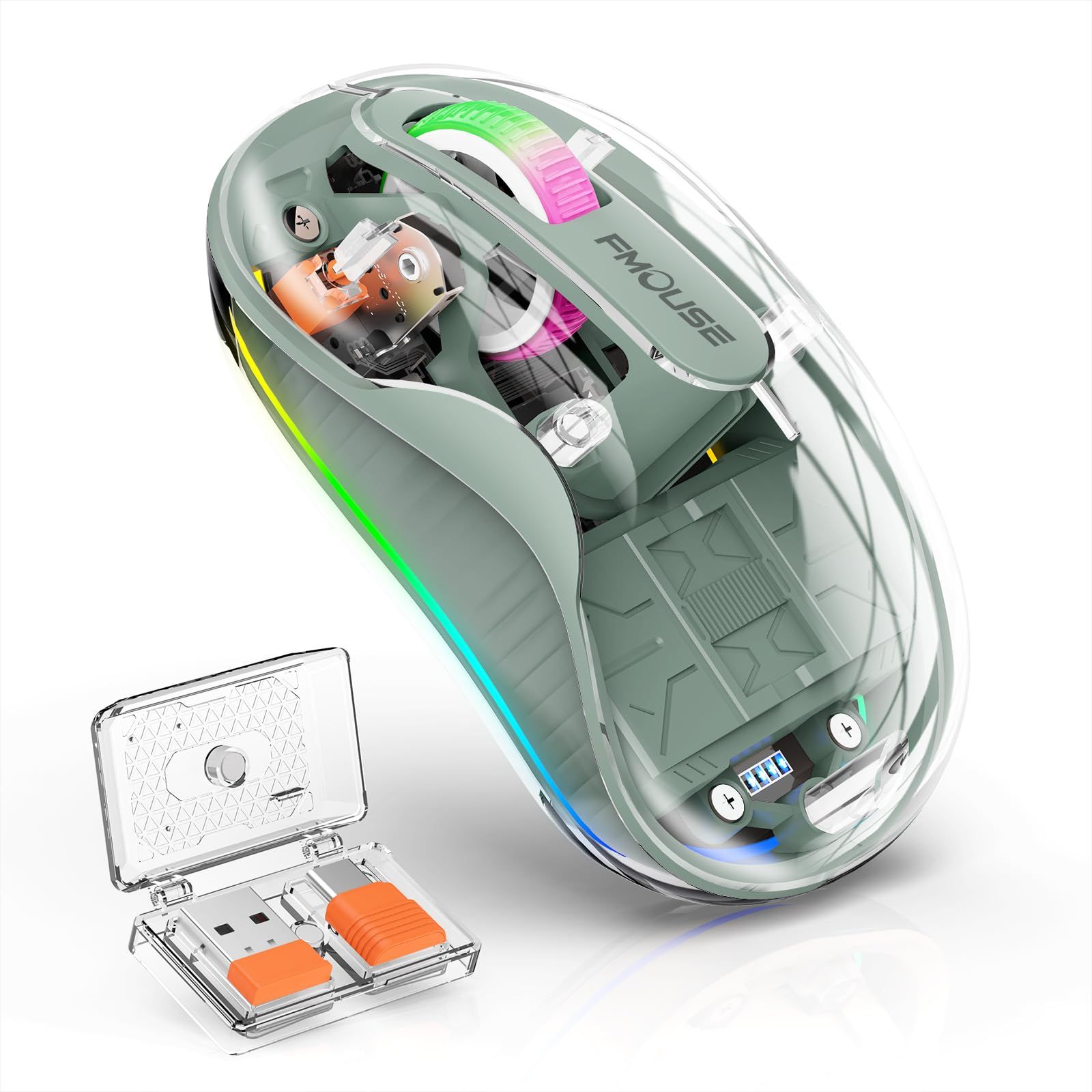 『マウス2.4G & Bluetooth *2マウス』マウス Bluetoothワイヤレスマウス 3モード 静音マウス 無線 Type-C充電 ...