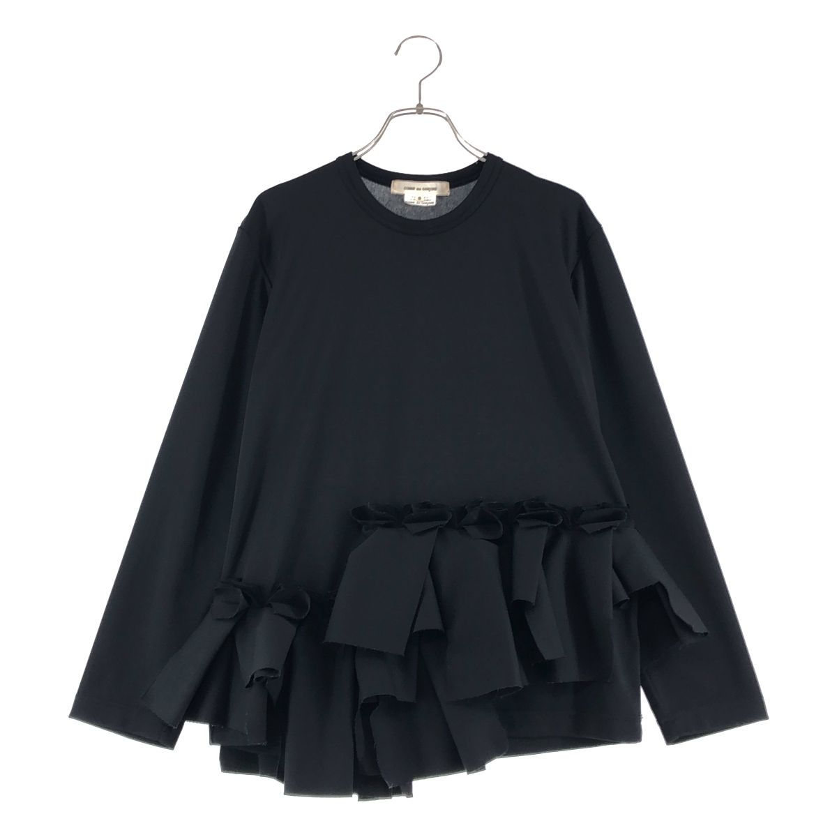 コムデギャルソン エステルフリルカットソー ブラック AD2024 COMME des GARCONS / コムデギャルソン | 2024AW | フリル切替