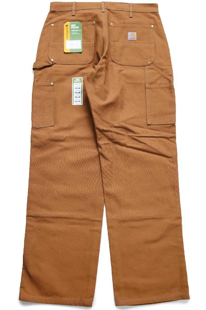 新品☆carharttカーハート ダブルニー ダック地 ペインターパンツ 茶