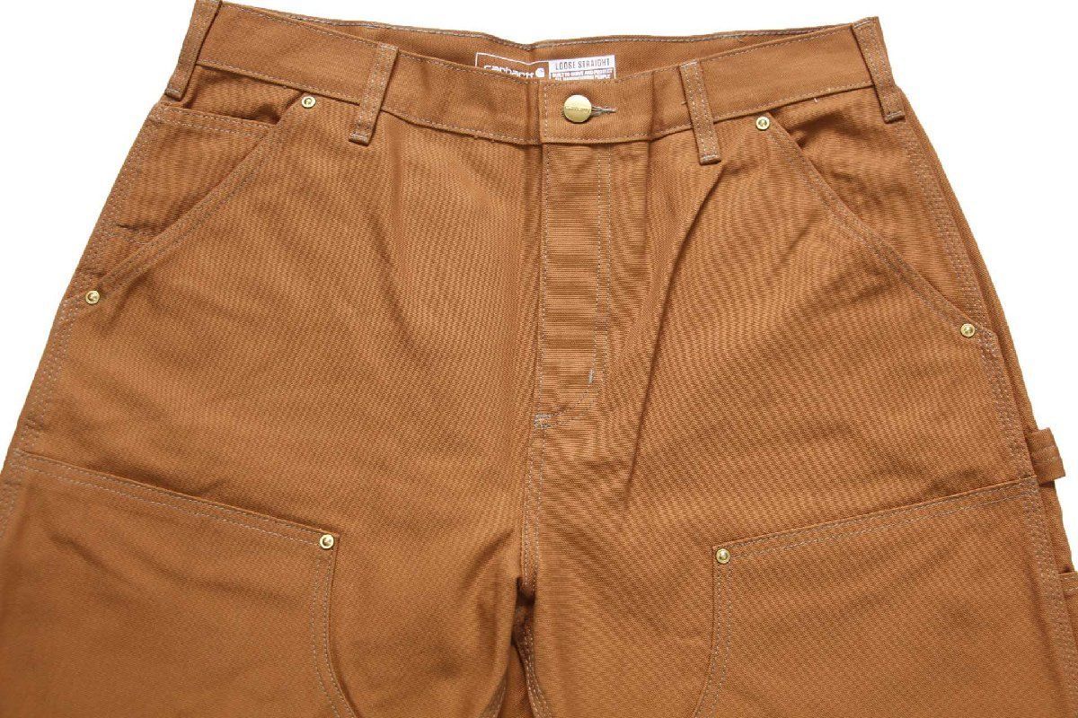 新品☆carharttカーハート ダブルニー ダック地 ペインターパンツ 茶
