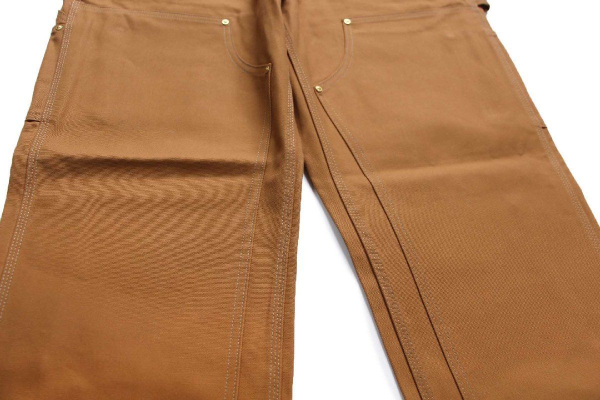 新品☆carharttカーハート ダブルニー ダック地 ペインターパンツ 茶