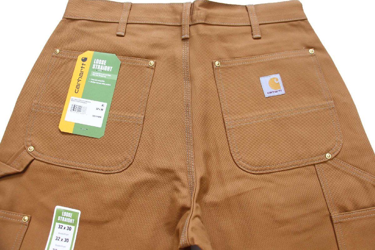 新品☆carharttカーハート ダブルニー ダック地 ペインターパンツ 茶