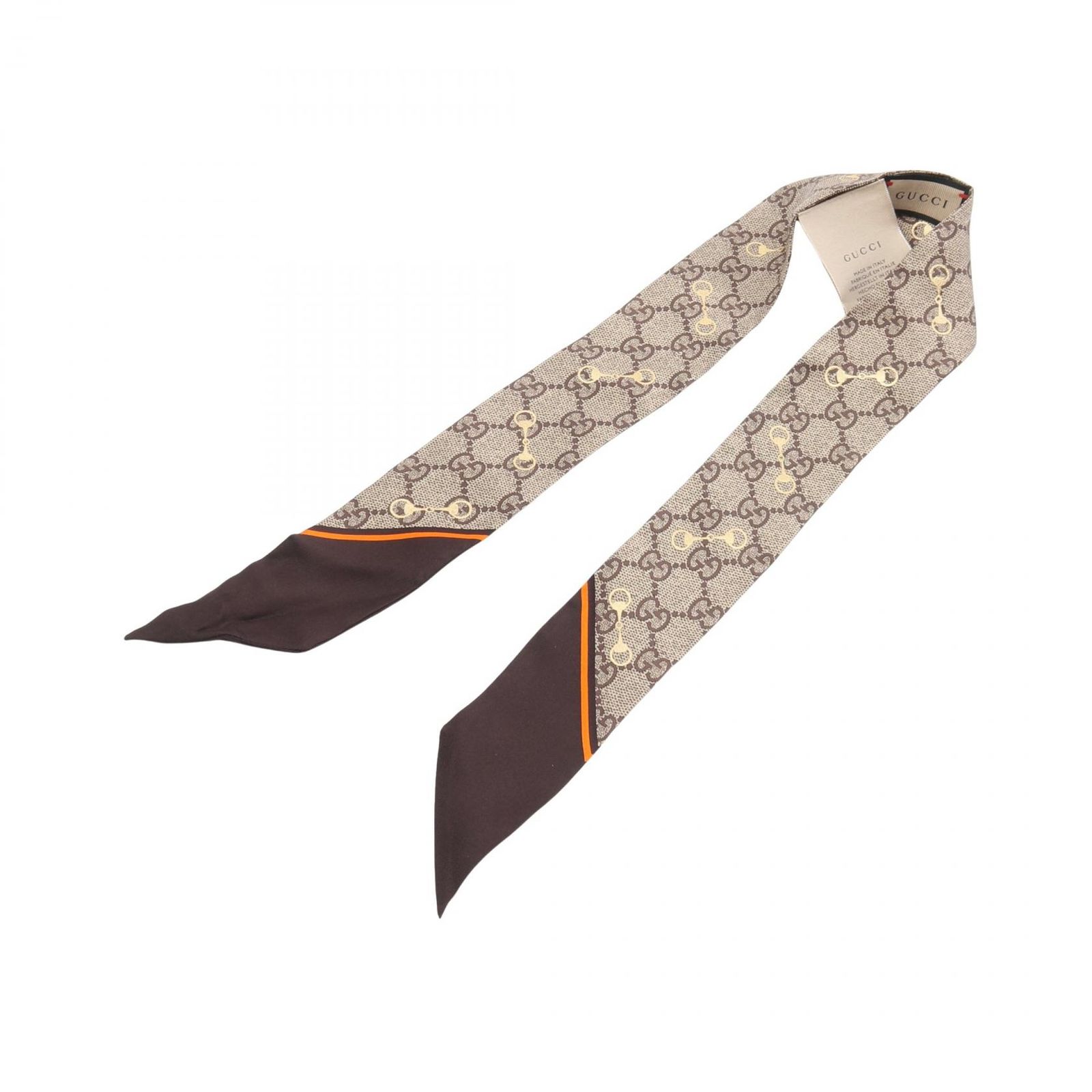 グッチ GUCCI スカーフ ネックボウ GGプリント ホースビット シルク