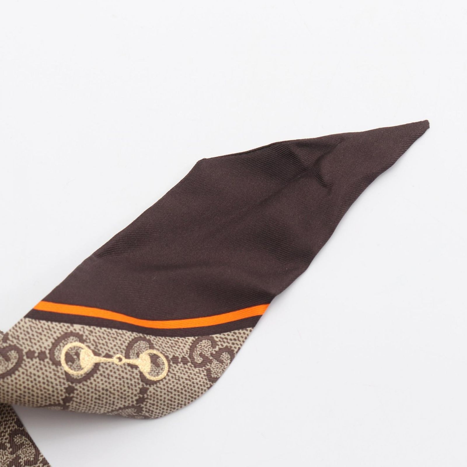 グッチ GUCCI スカーフ ネックボウ GGプリント ホースビット シルク