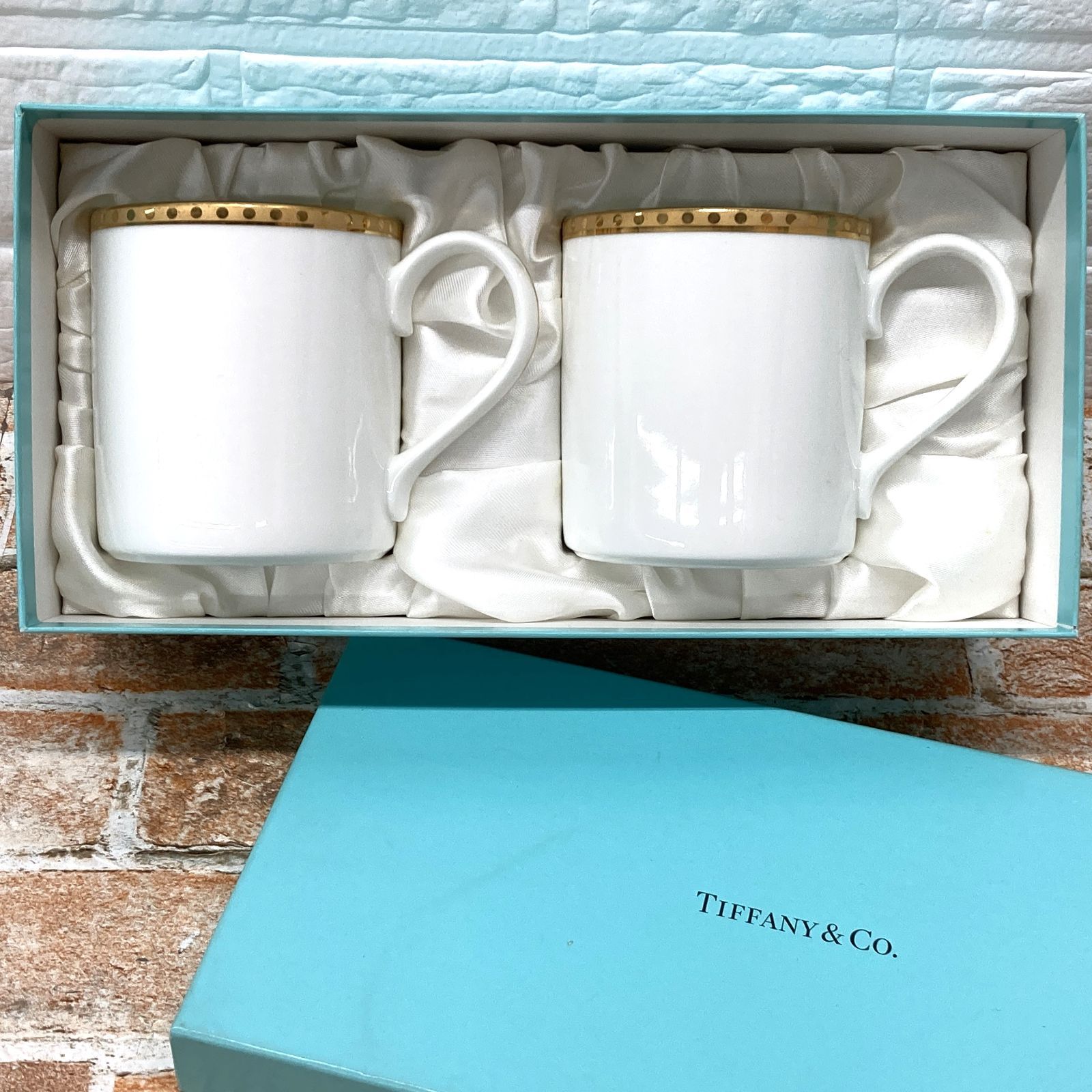 TIFFANY＆Co ティファニー Gold Band ゴールドバンド ペアマグカップ 