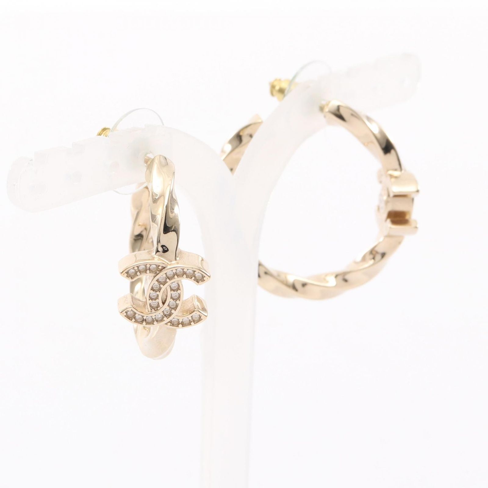 シャネル CHANEL ピアス ココマーク フープ ゴールド GP（ゴールド 