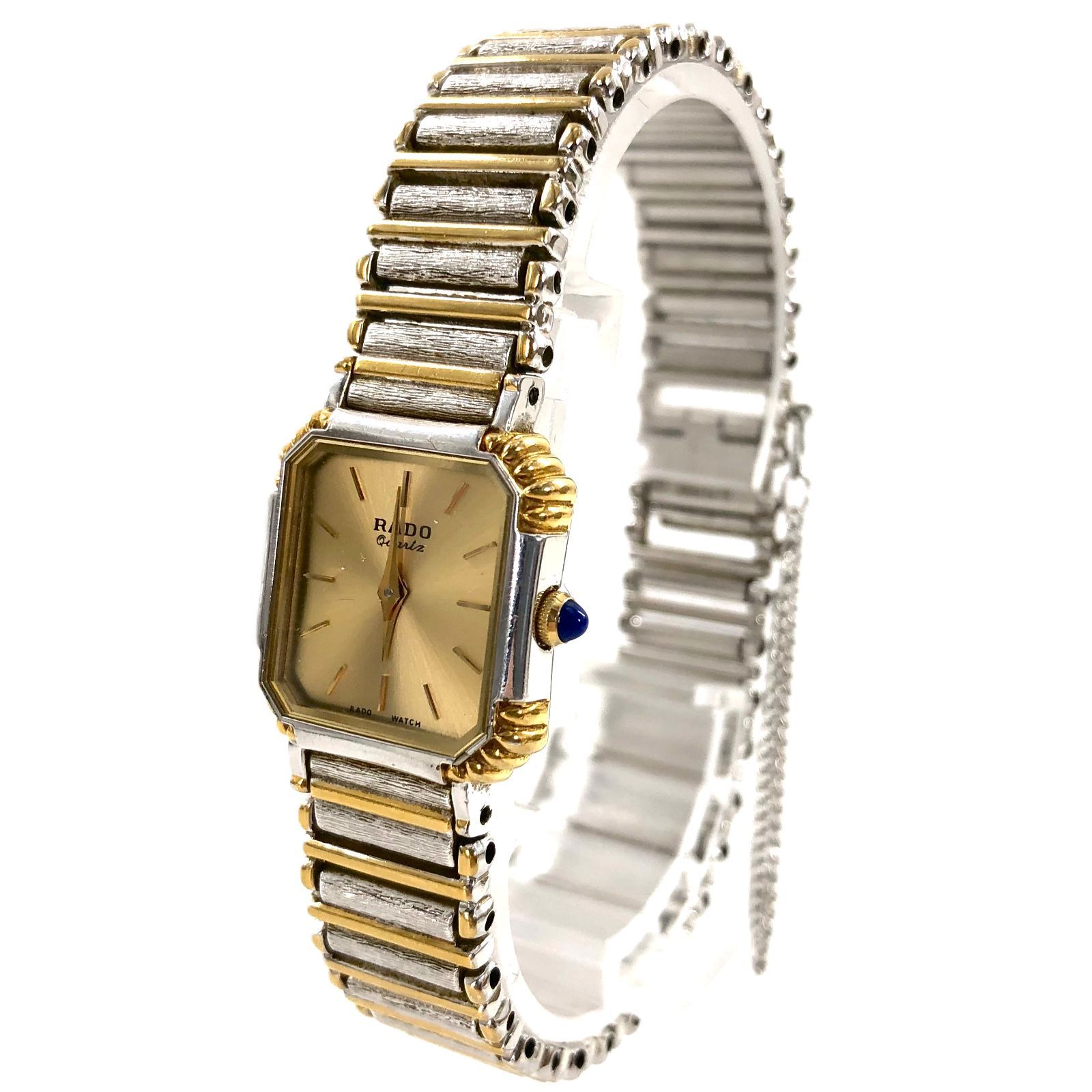 RADO ラドー 133.9564.2 SS/QZ ゴールド文字盤 スクエア レディース