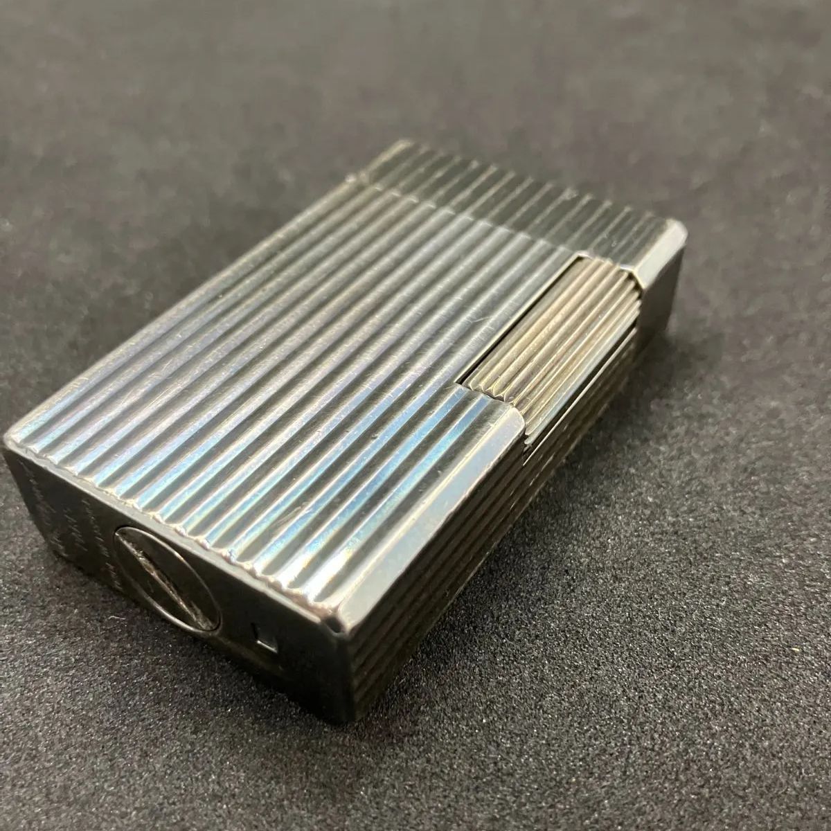 火花あり S.T.DUPONT デュポン ガスライター ローラー式 シルバー系 