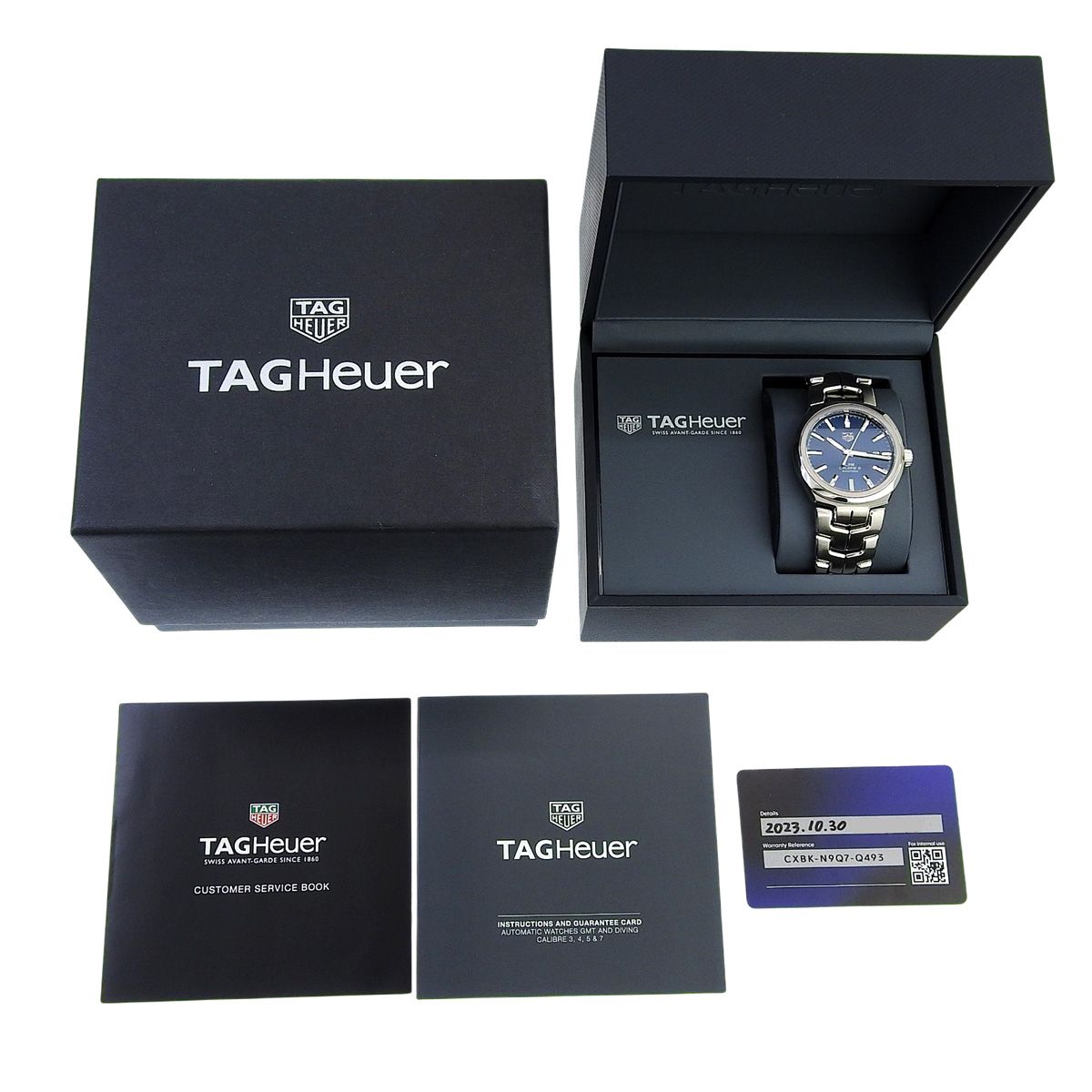  2025年保証書付 タグホイヤー リンク デイト キャリバー5 WBC2112 SS ブルー 自動巻き メンズ 41100098938 アラモード 定番アイテム 自動巻き時計 腕時計(アナログ)