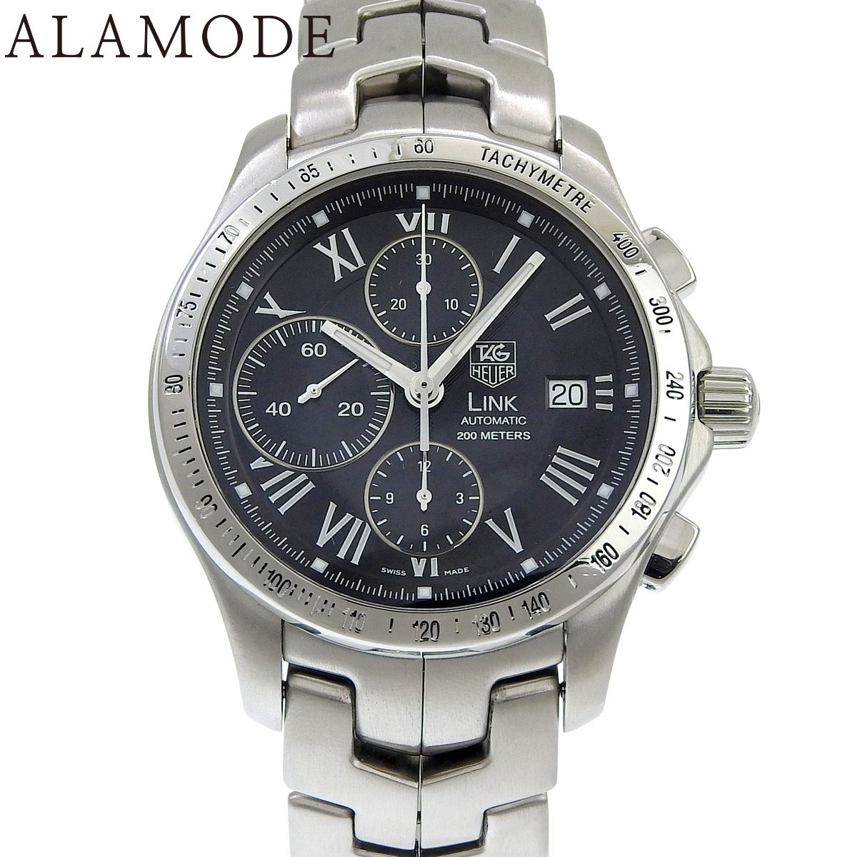 保証書付 タグホイヤー リンク クロノグラフ CJF2119 SS ブラック 自動巻き メンズ 41100099881 アラモード
