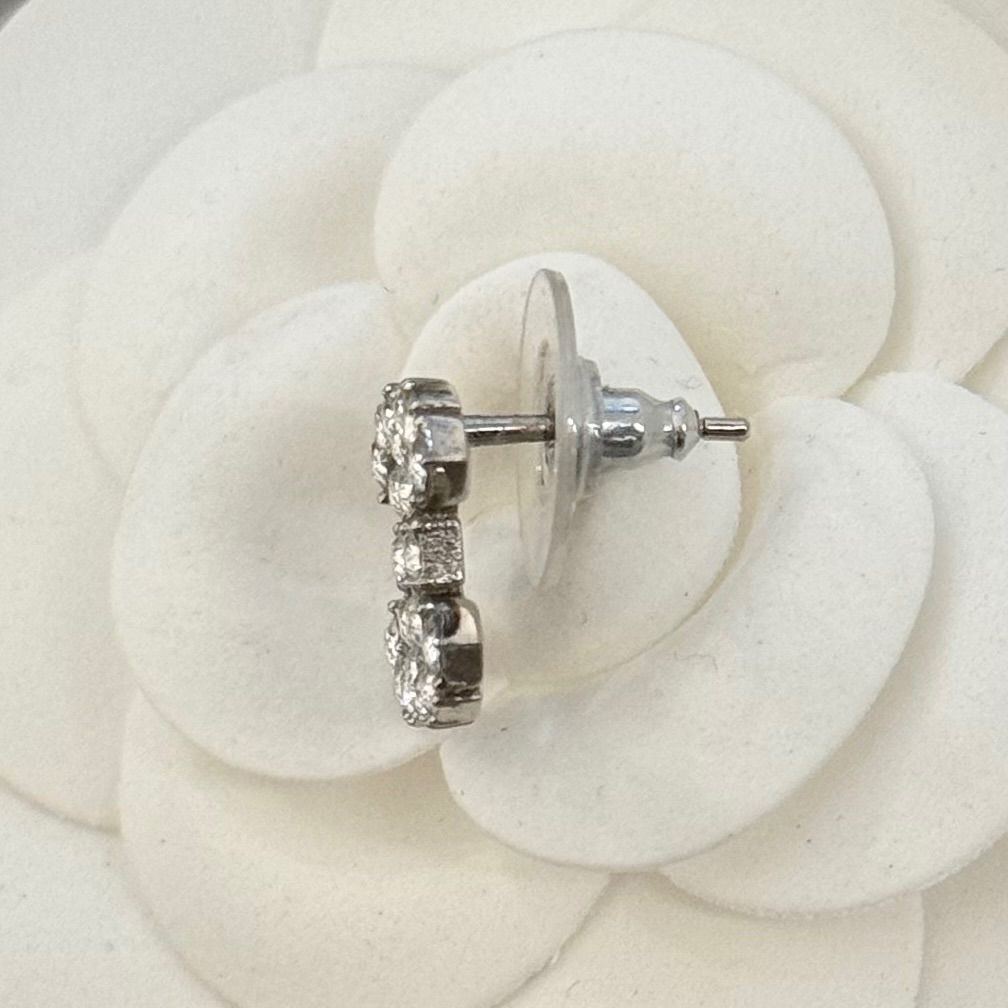 美品 CHANEL シャネル ココマーク ストーン 片耳用ピアス シルバー