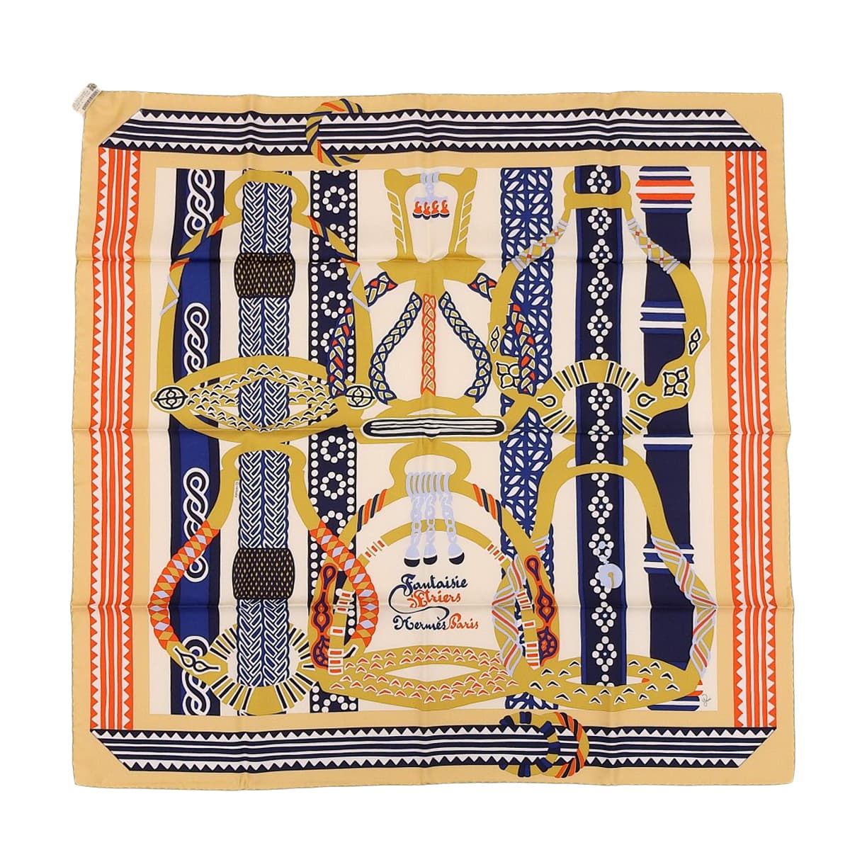 エルメス HERMES カレ90 FANTAISIE D'ETRIERS 鐙の幻想 スカーフ