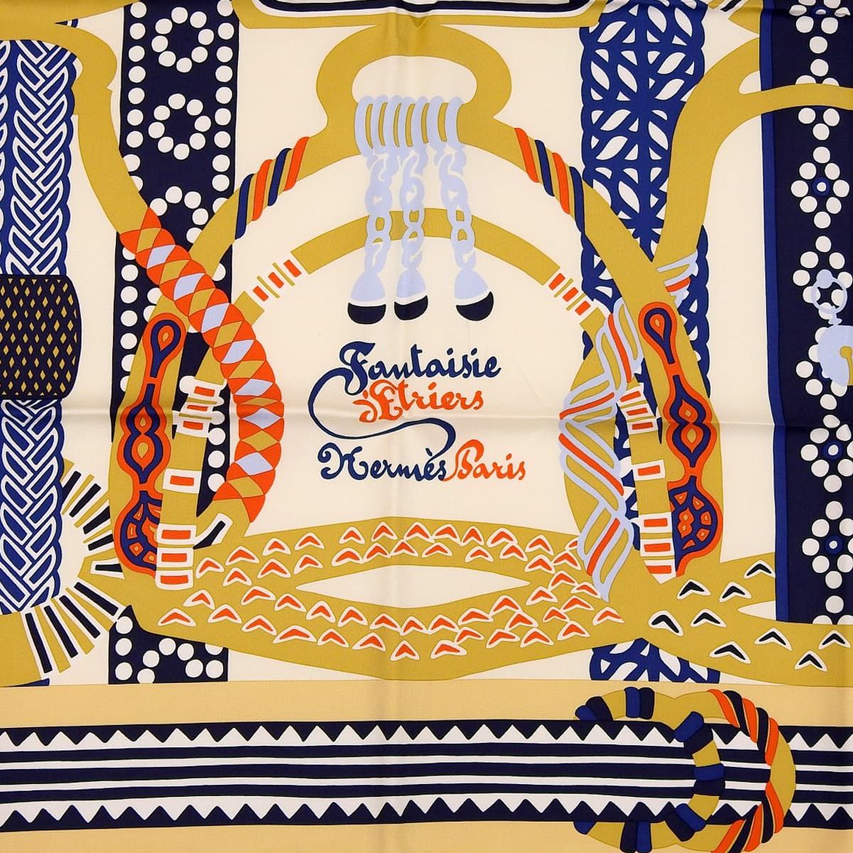 エルメス HERMES カレ90 FANTAISIE D'ETRIERS 鐙の幻想 スカーフ