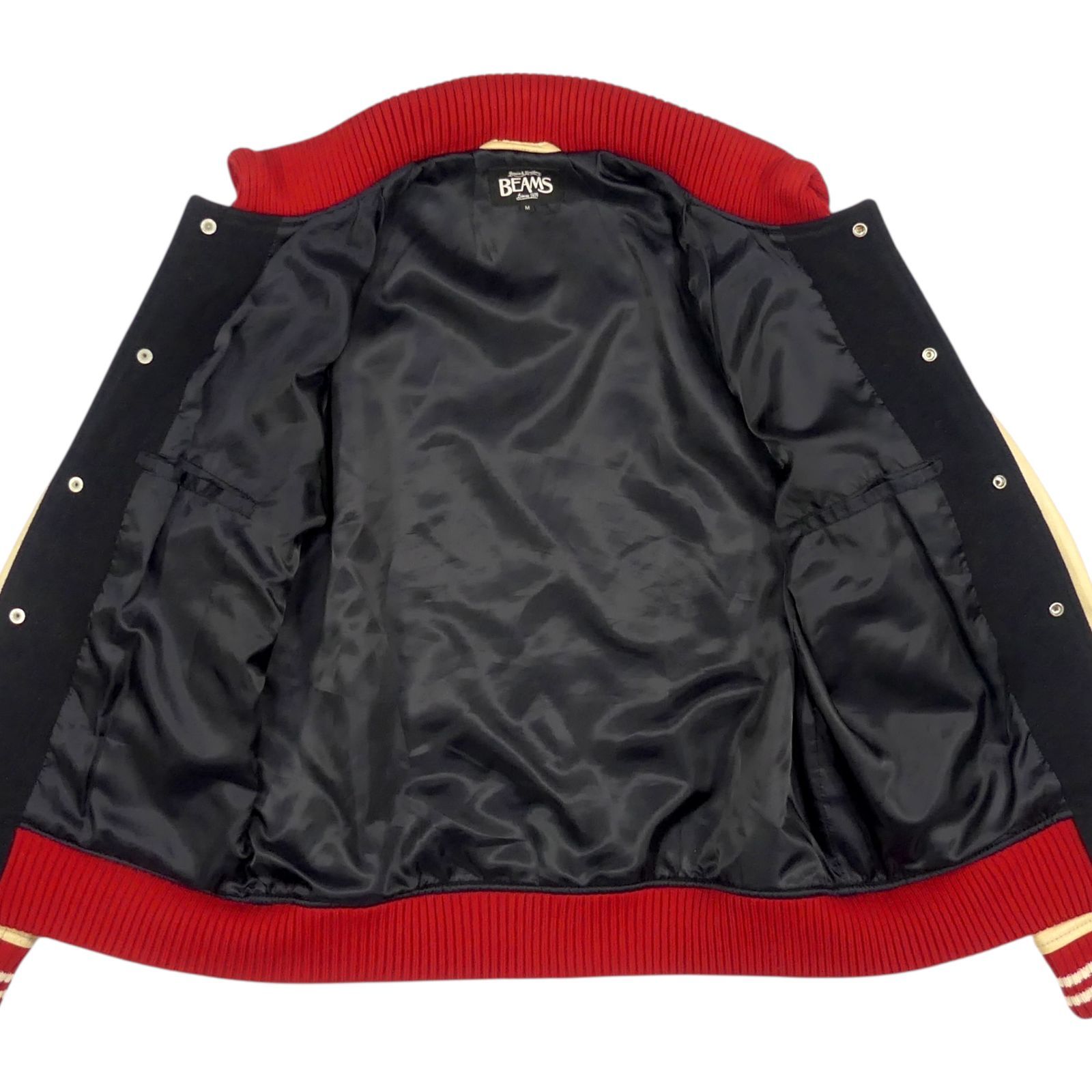 BEAMS ビームス スタジャン M 古着 レザー ブルゾン ジャンパー 本革 