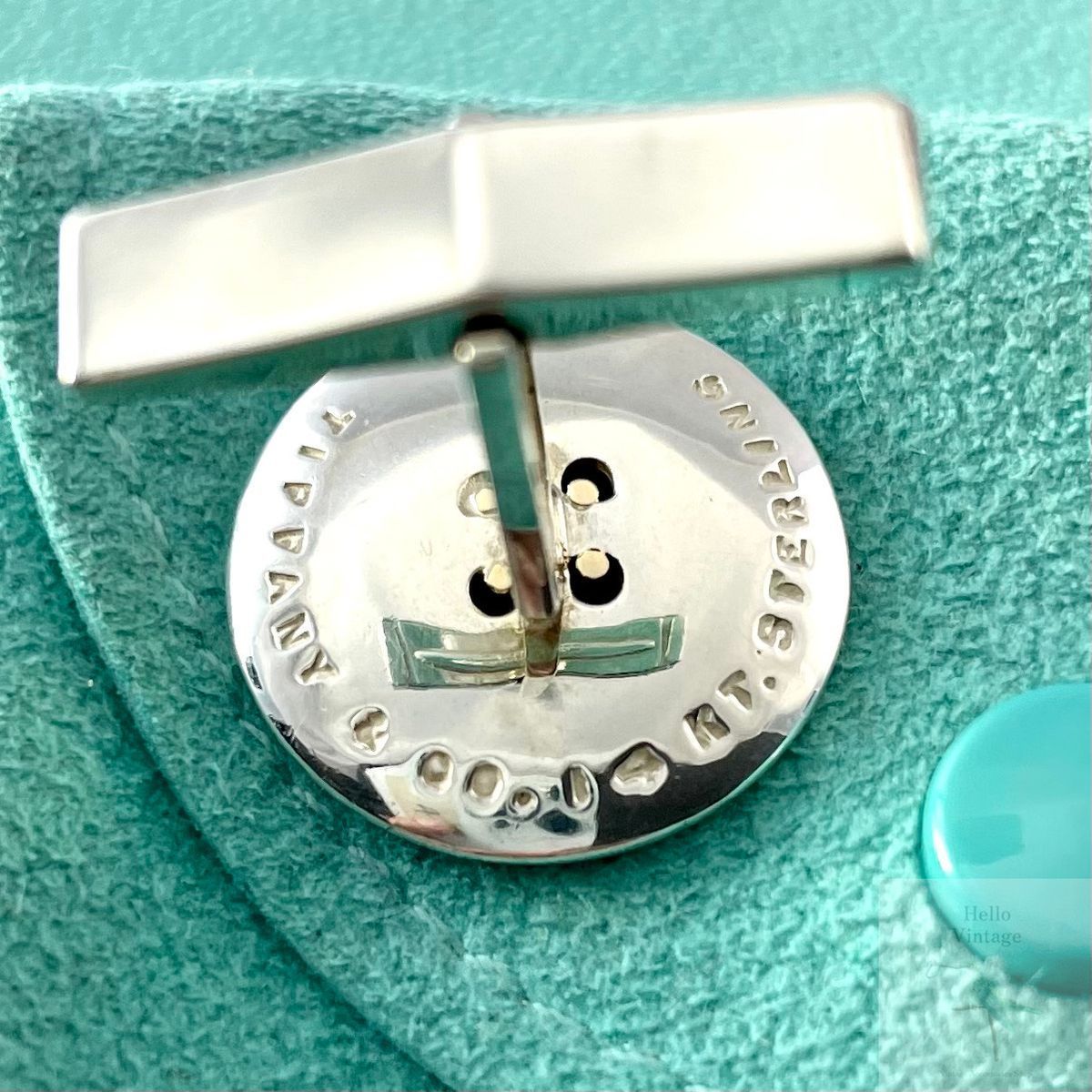 ティファニー 14KT スターリングシルバー ボタン コンビ カフス ZE2fe TIFFANY&Co.（ティファニー） カフス カフリンクス スターリング 小物