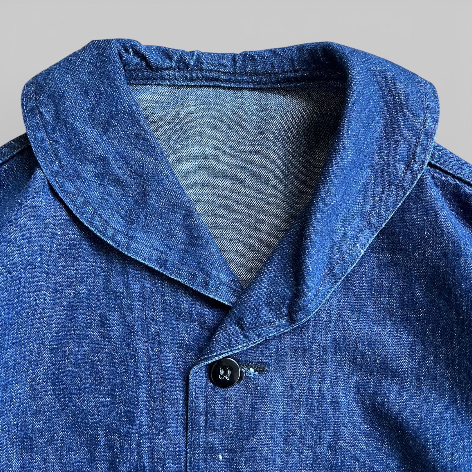 40s〜 Vintage US NAVY Shawl Collar Denim Jacket ビンテージ US 