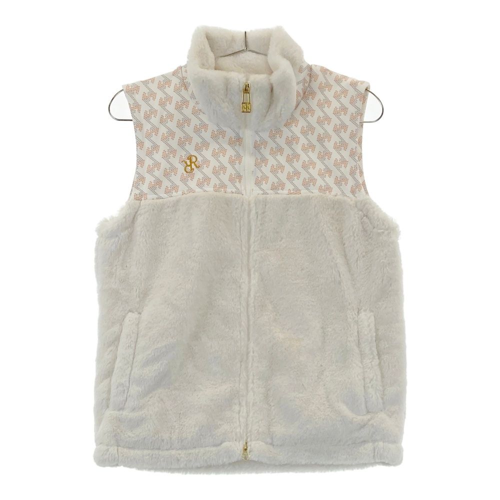 サイズ：M RESURRECTION レザレクション ボア ジップベスト ロゴ柄