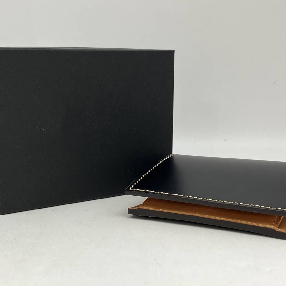 万双 mansaw マンソウ コードバン ミニ財布(小銭入付) ネイビー - メルカリ