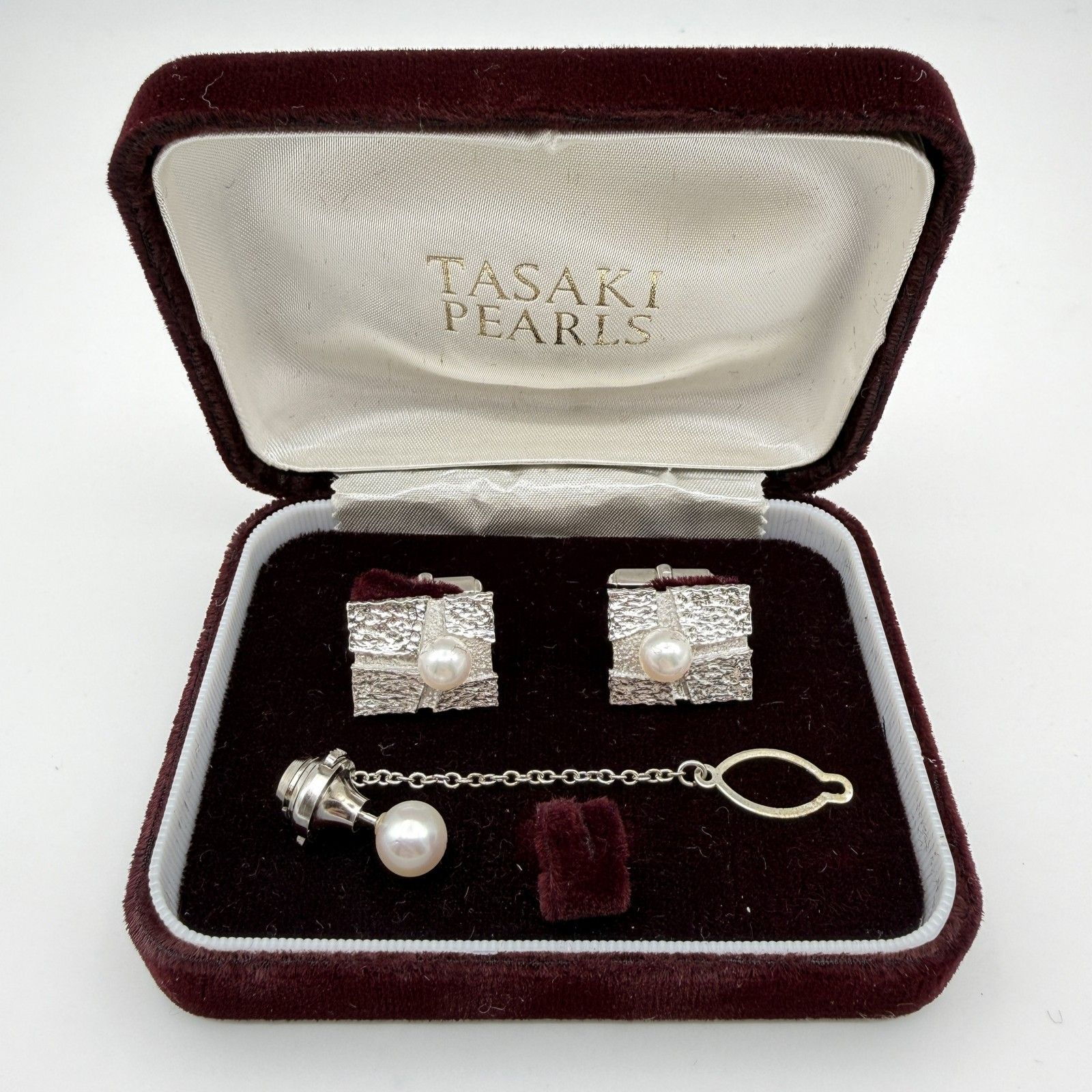 TASAKI（タサキ） パール カフス・ネクタイピン セット シルバーカラー