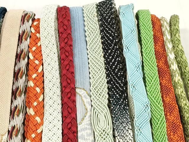 平和屋着物＊夏物　和装小物　帯締め20本セット　レース織　金糸　逸品　DABC1557zzz 渡敬謹製 正絹夏帯締め 平源氏レース片金 (全8色) 限定3色 日本製 単衣