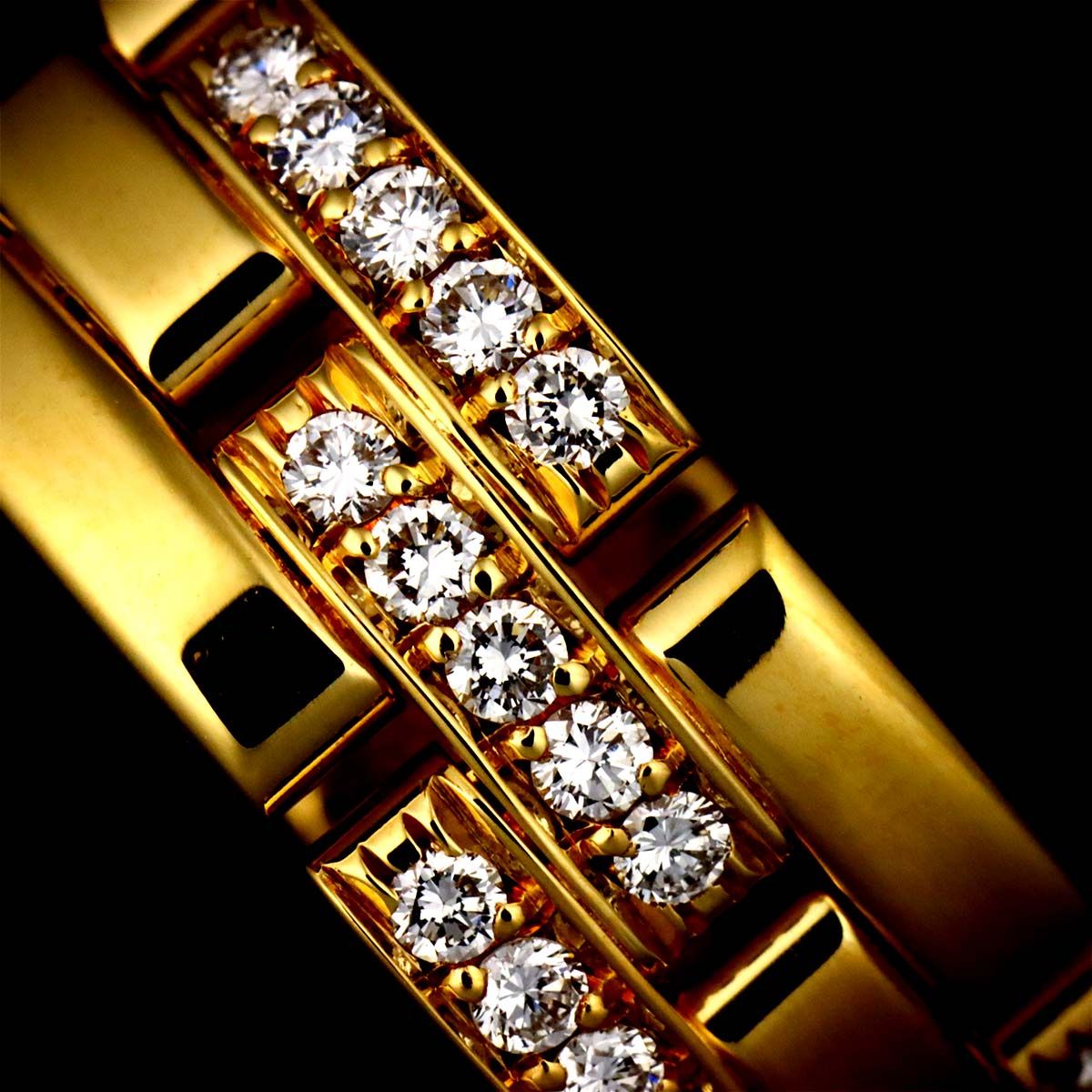 カルティエ Cartier マイヨン パンテール #53 リング ダイヤ K18 YG 