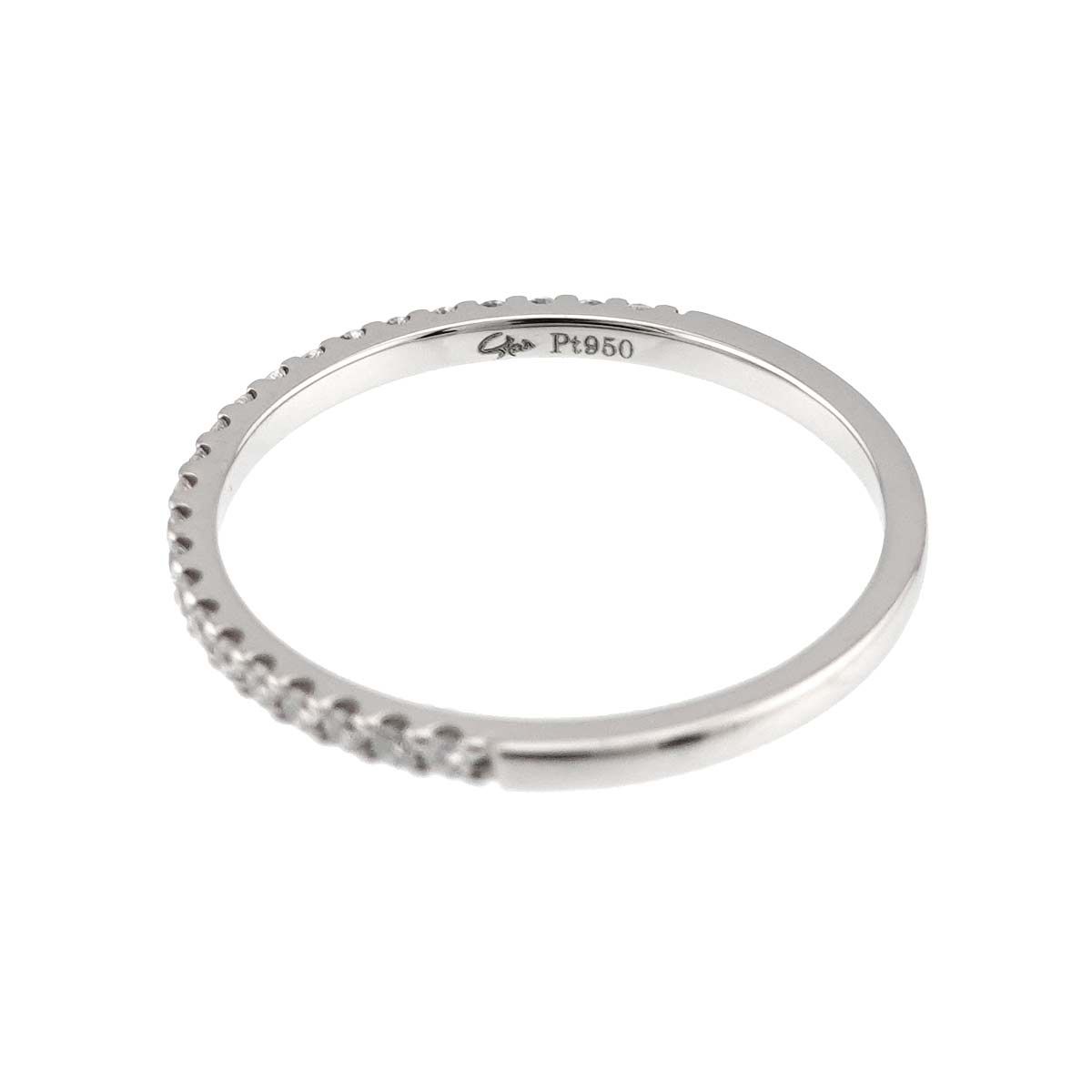 スタージュエリー Star Jewelry 10号 リング ハーフ ダイヤ 0.15ct Pt 