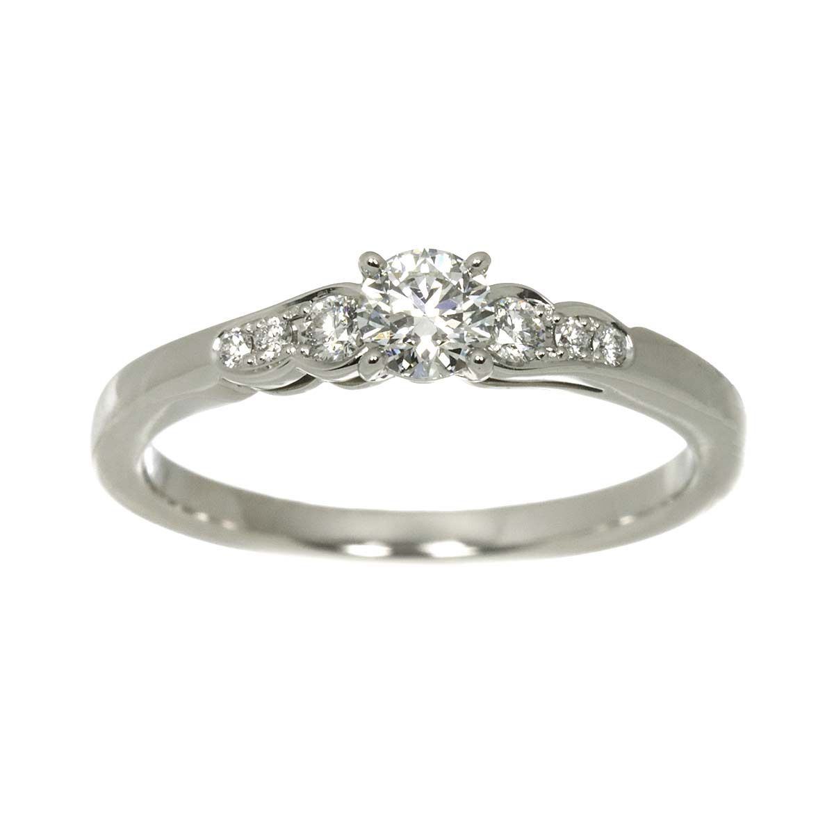 俄 NIWAKA ニワカ 花麗 12号 リング ダイヤ 0.25ct Pt プラチナ 指輪