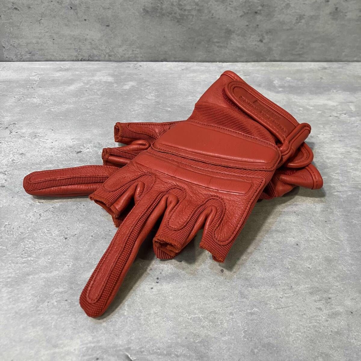 Supreme × Number (n) ine Leather Gloves RED レッド サイズL