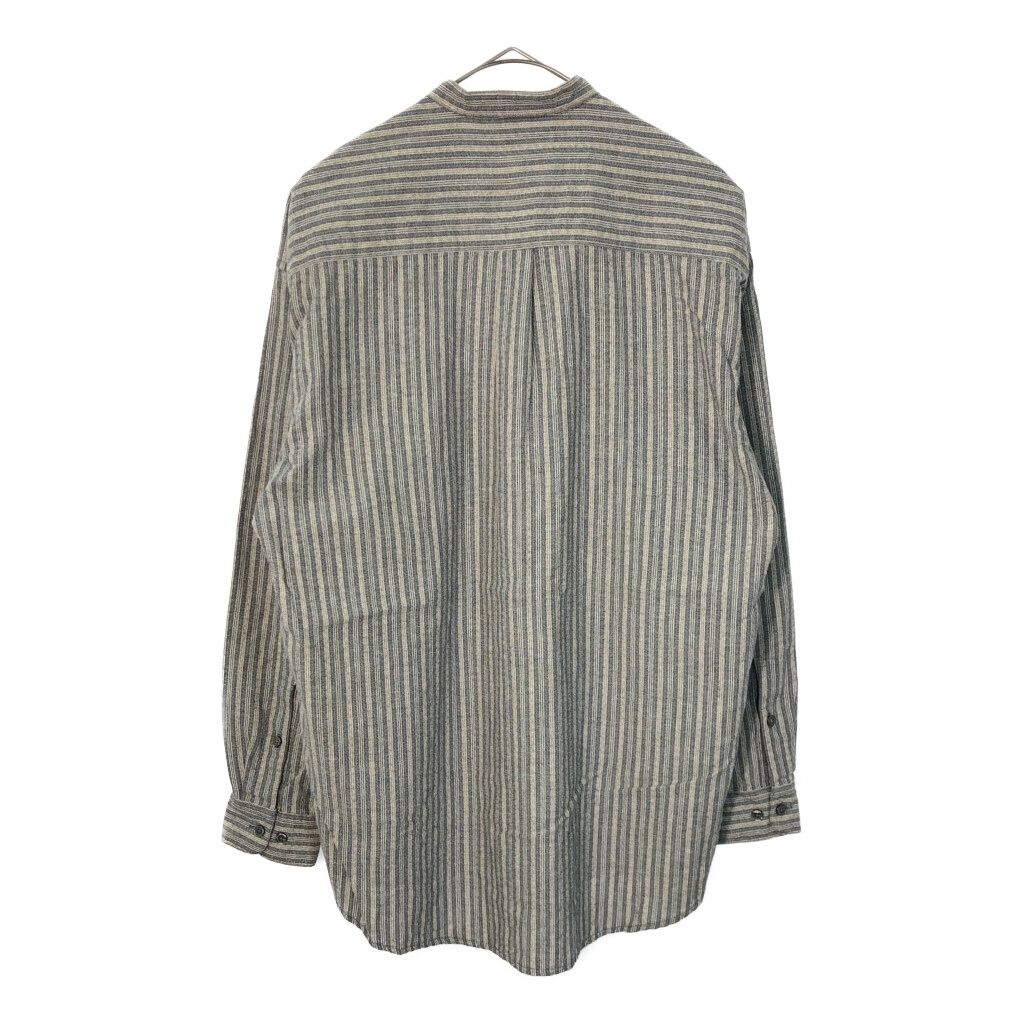 90年代 PERRY ELLIS ペリー エリス ノーカラーシャツ ストライプ