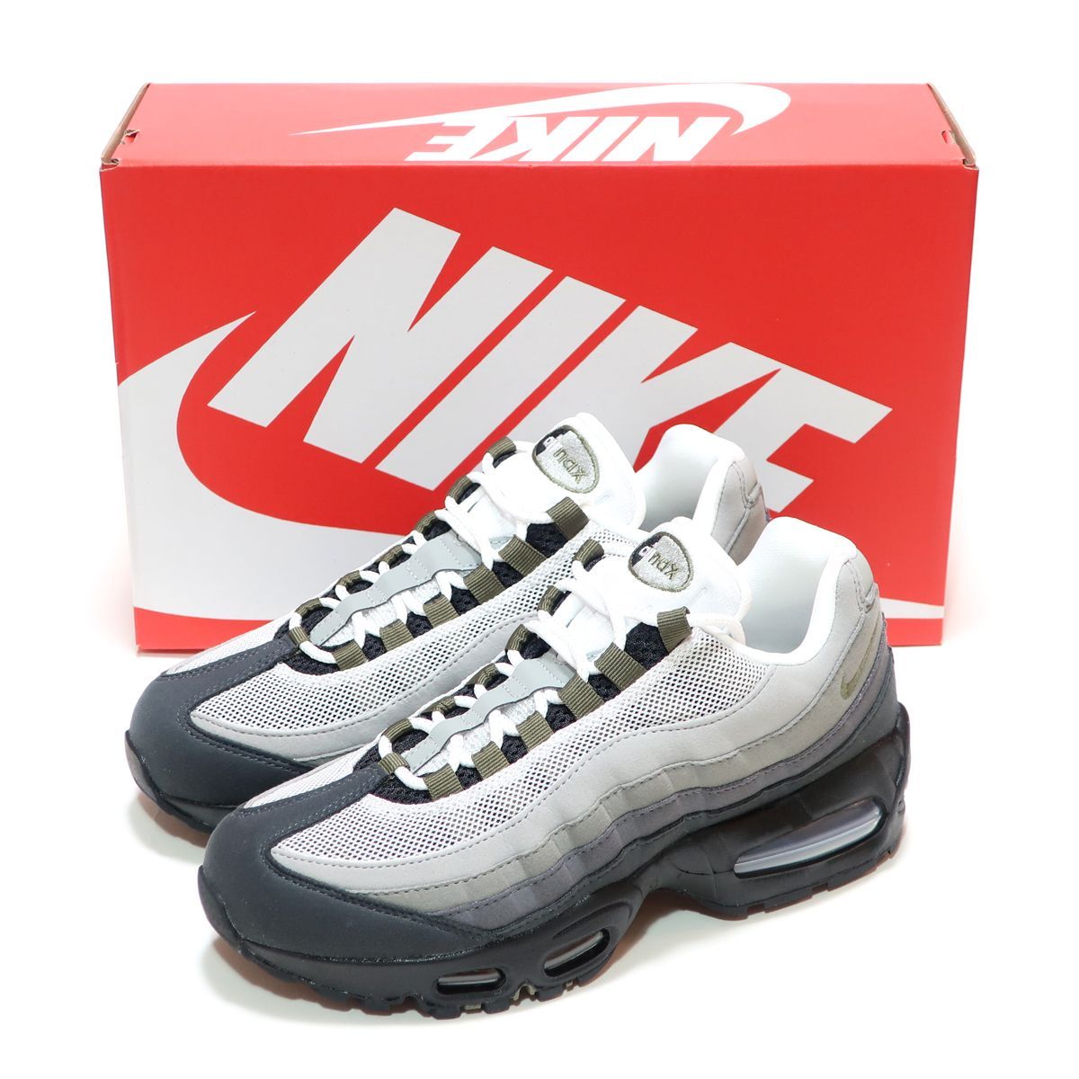 海外限定☆WMNS NIKE AIR MAX 95 BIG BUBBLE BLACK/MEDIUM OLIVE-WHITE 