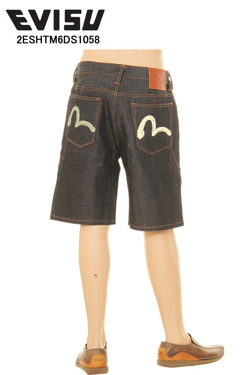 EVISU JEANS 2ESHTM6DS1058 カモメプリントポケット ショートパンツ EVISU JEANS 2ESHTM6DS1058 カモメプリントポケット ショートパンツ