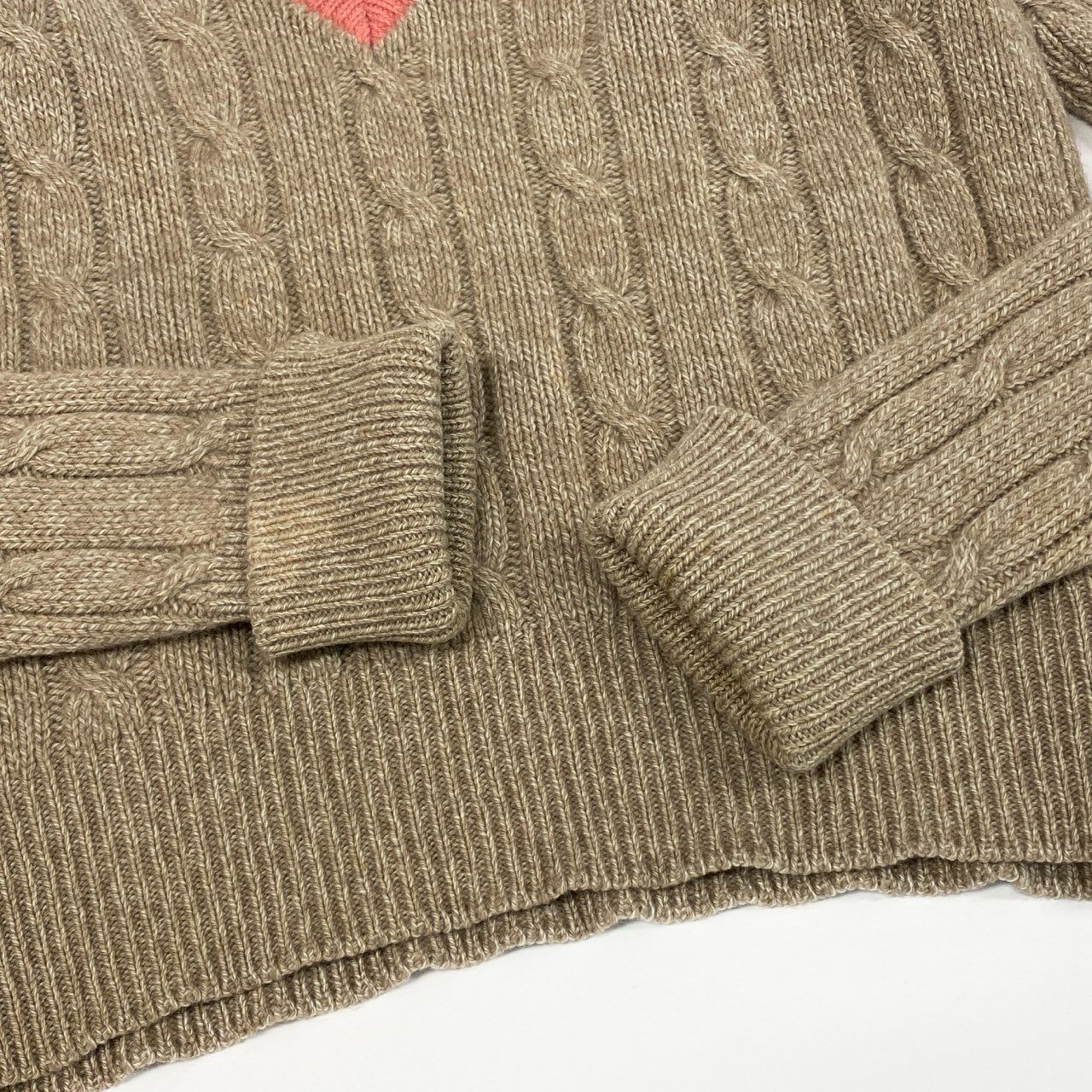 Cb9 【美品】CHANEL シャネル 1996 カシミヤ スクールニット ロングスリーブニットセーター ココマーク PO8766W02335 42サイズ ベージュ レディース 女性用k02i Cb9 【美品】CHANEL シャネル 1996 カシミヤ スクールニット ロング