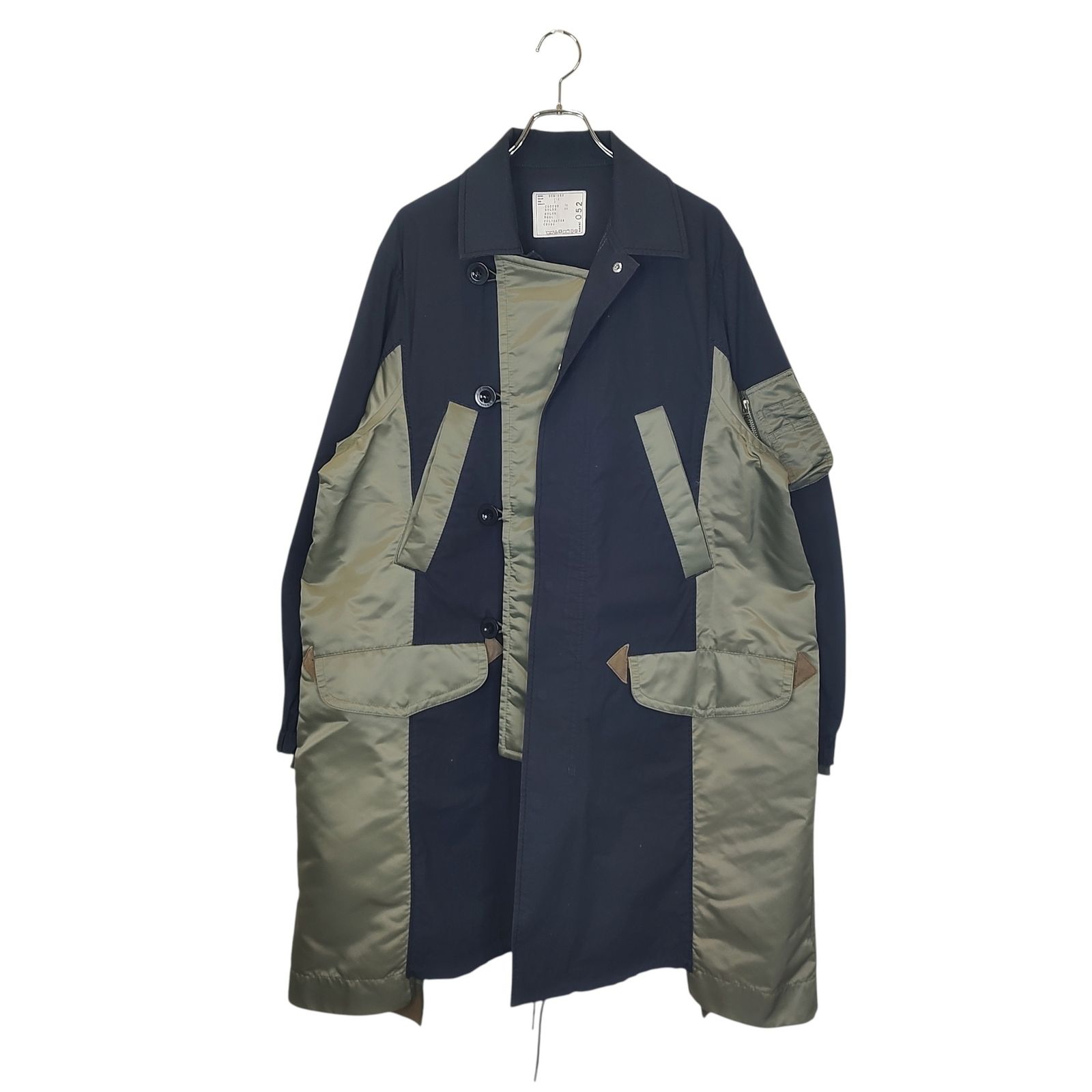sacai サカイ 23SS ミリタリー ドッキング コート SCM-052 2 ネイビー