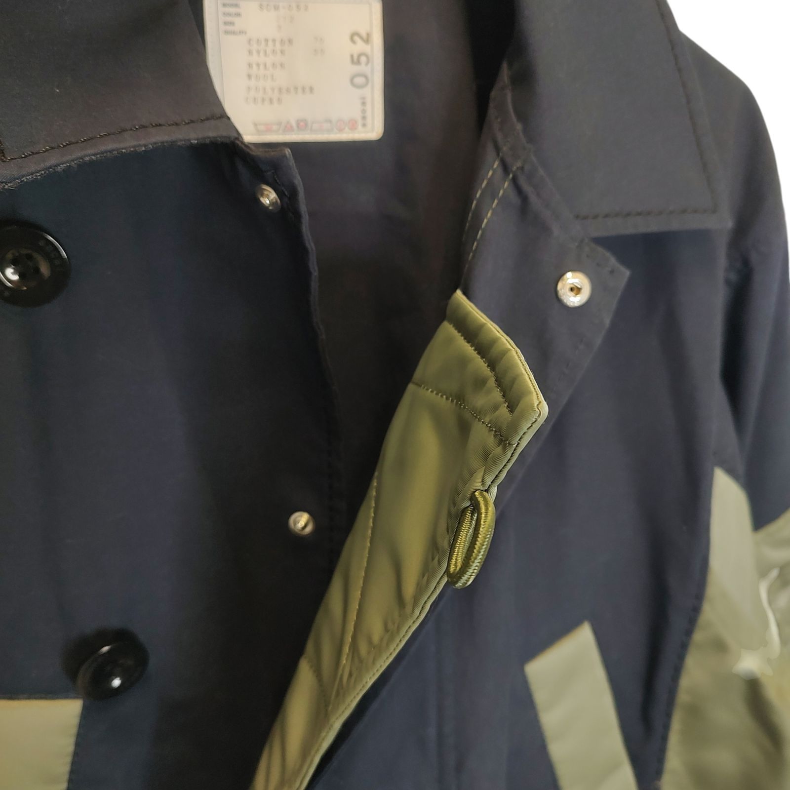 sacai サカイ 23SS ミリタリー ドッキング コート SCM-052 2 ネイビー 