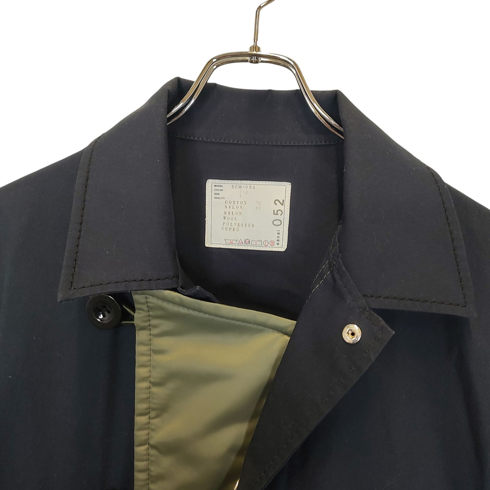 sacai サカイ 23SS ミリタリー ドッキング コート SCM-052 2 ネイビー