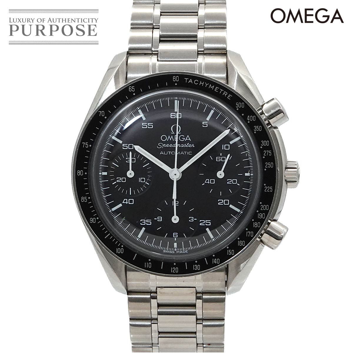 オメガ OMEGA スピードマスター 3510 50 クロノグラフ メンズ 腕時計 ブラック オートマ 自動巻き ウォッチ Speedmaster 90304055