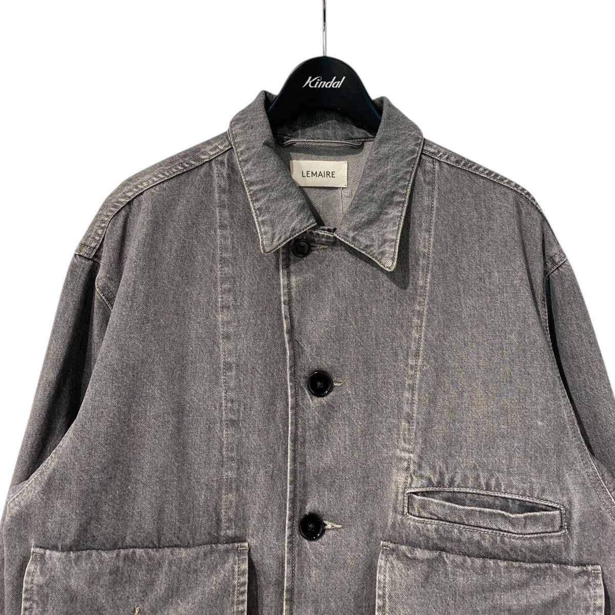 LEMAIRE 22SS Boxy Blouson Denim Stone Grey USED加工デニム