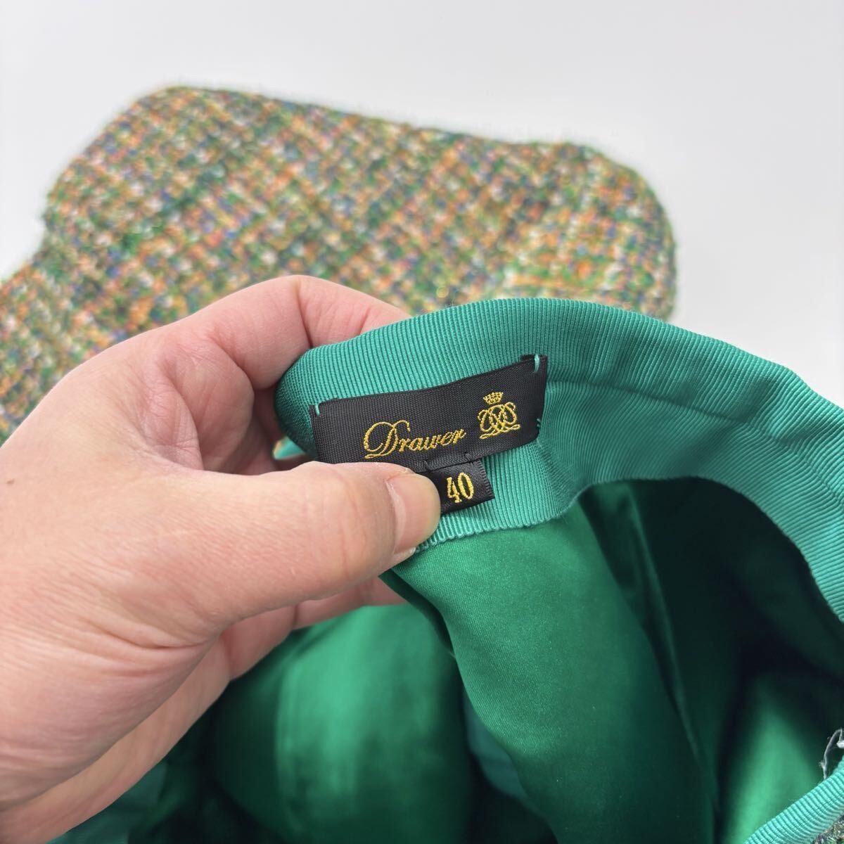 22aw 2022 良品 Drawer ドゥロワー ツイード スカート SKIRT サイズ 40