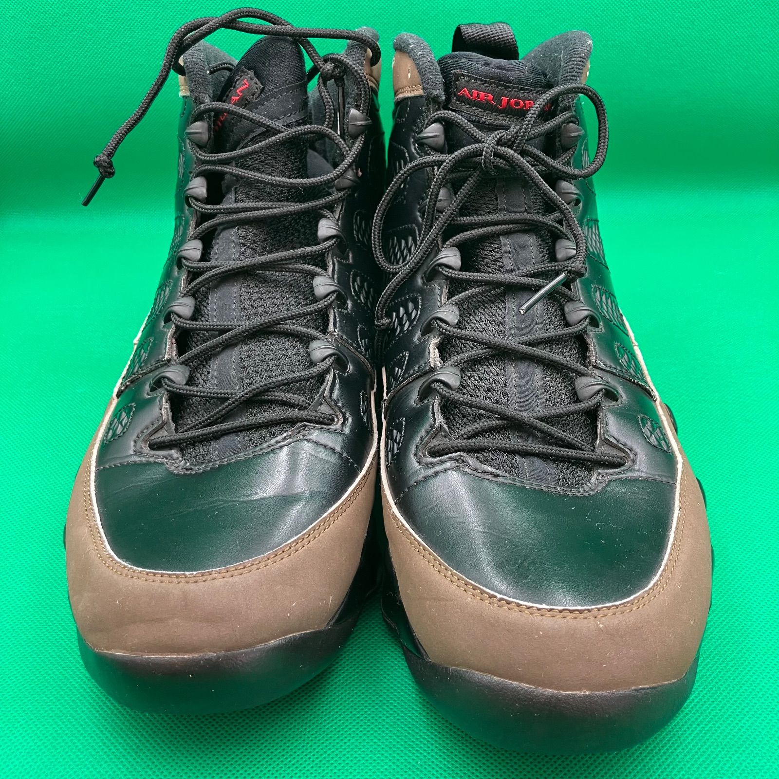 5220 NIKE エアジョーダン9 レトロ AJ9 ジャンプマン ブラック/カーキ 