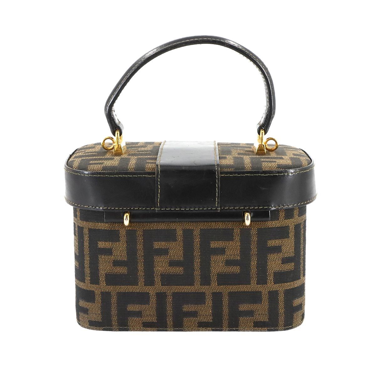 FENDI フェンディ FENDI ズッカ柄 ラウンドバニティ ハンドバッグ 