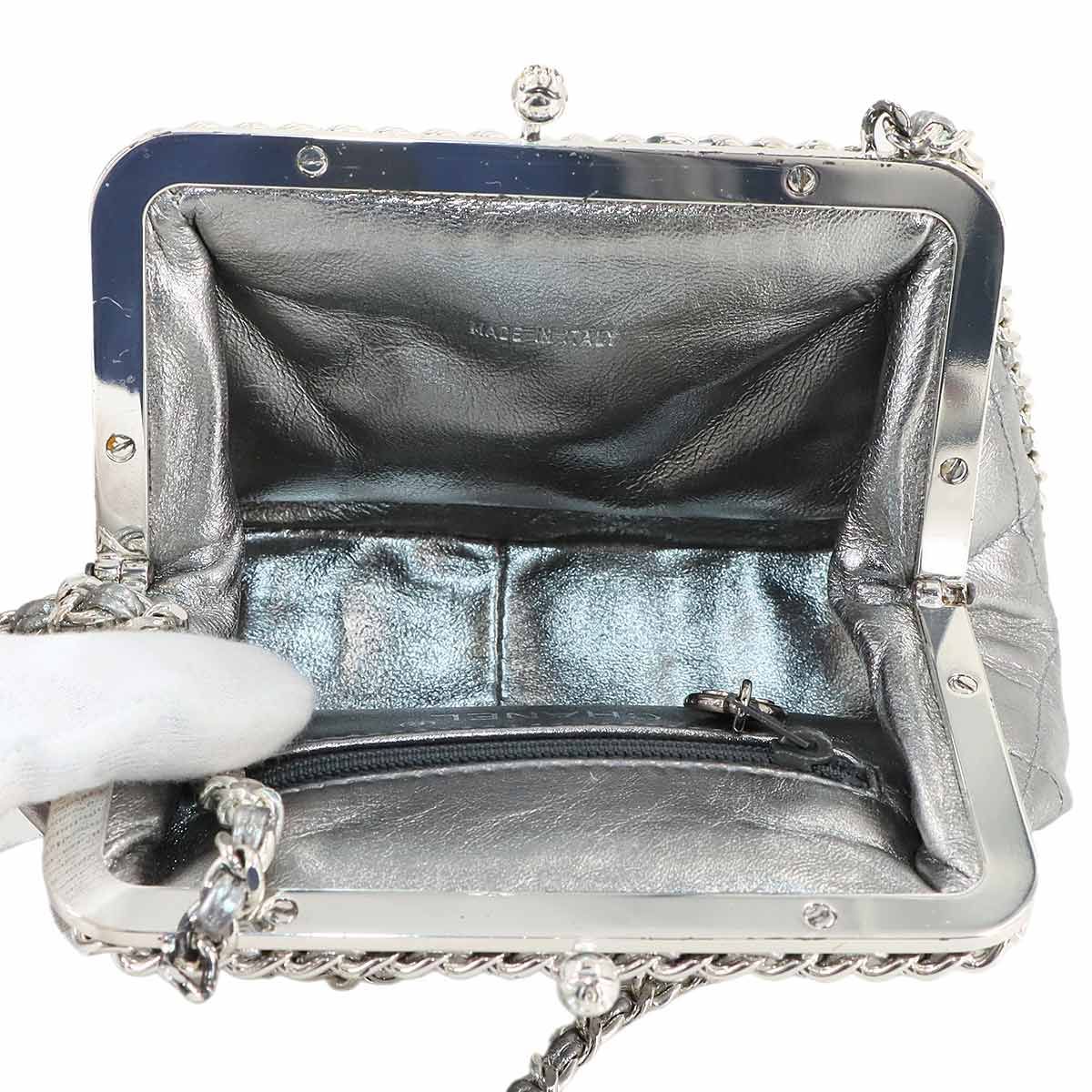 新品同様 シャネル CHANEL マトラッセ がま口 チェーン ショルダー 