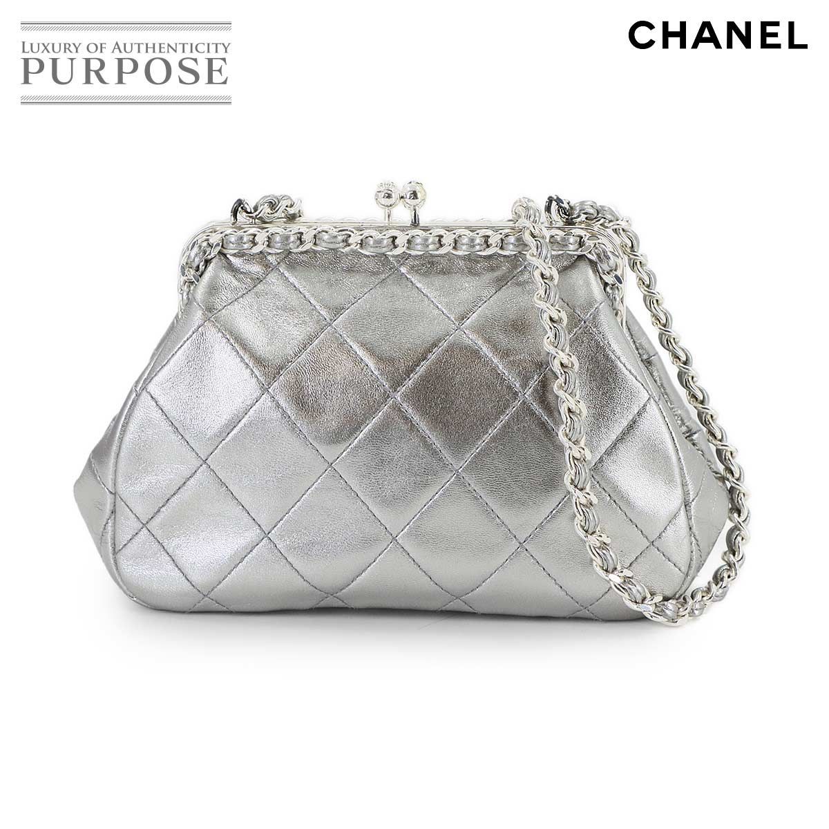 新品同様 シャネル CHANEL マトラッセ がま口 チェーン ショルダー 